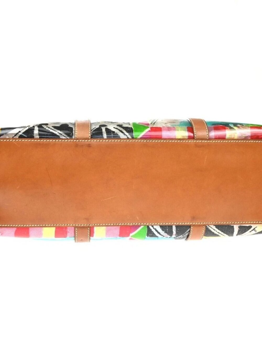 PRADA Venetian Print Shoulder Tote Bag Vinyl Leather Brown SHW Italy 37KD059 - Picture 5 of 13